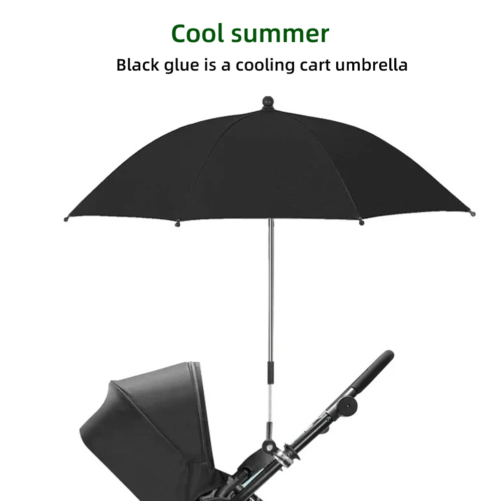 Baby Stroller Folding Umbrella, 360 Graus, Ajustável, Universal Sunshade, Dossel, CoverBab, Sol, Proteção contra Chuva, Guarda-sol