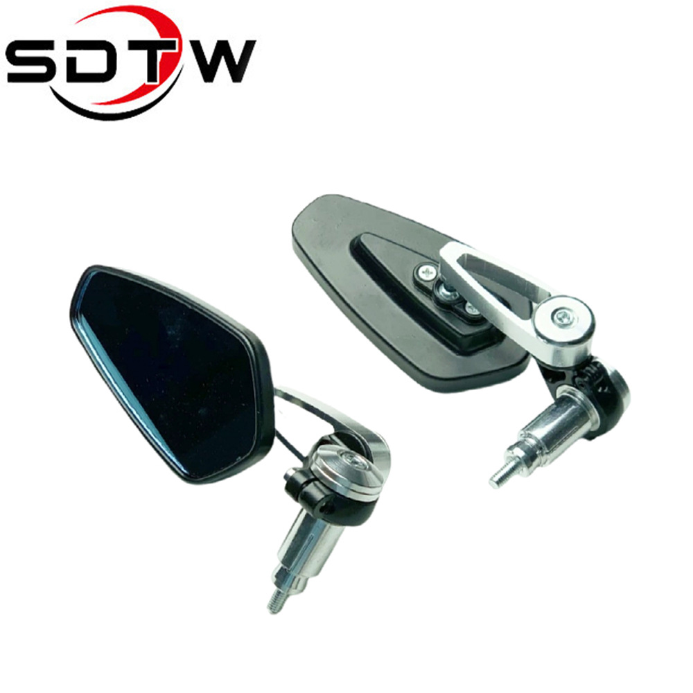 SDTW 7/8" 22mm Motorcycle Rearview Side Mirrors Universal Scooter Bar End Handlebar Mirror Accessories For Harley Yamaha Honda