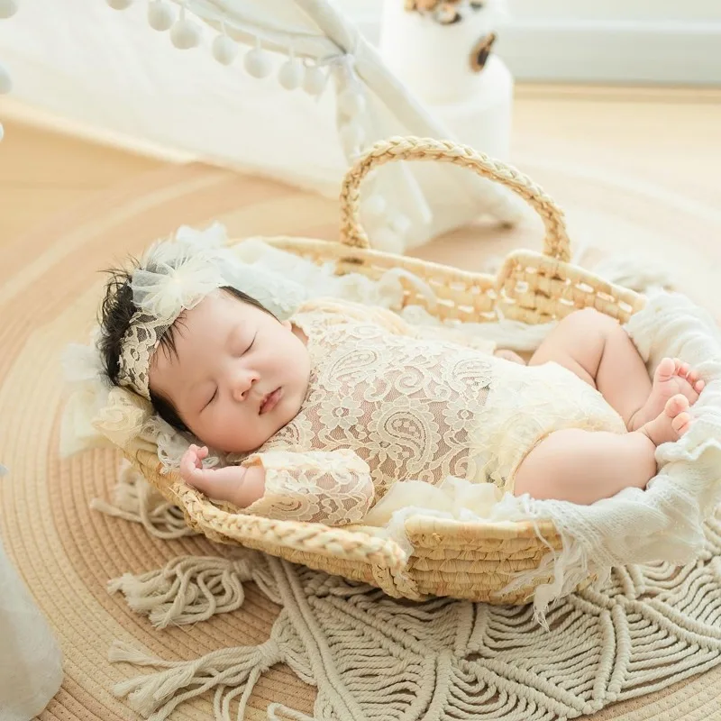 2 unidades/conjuntos vestido tutu do bebê recém-nascido fotografia roupa adorável renda menina vestido de princesa macacão presentes do bebê roupas de sessão de fotos