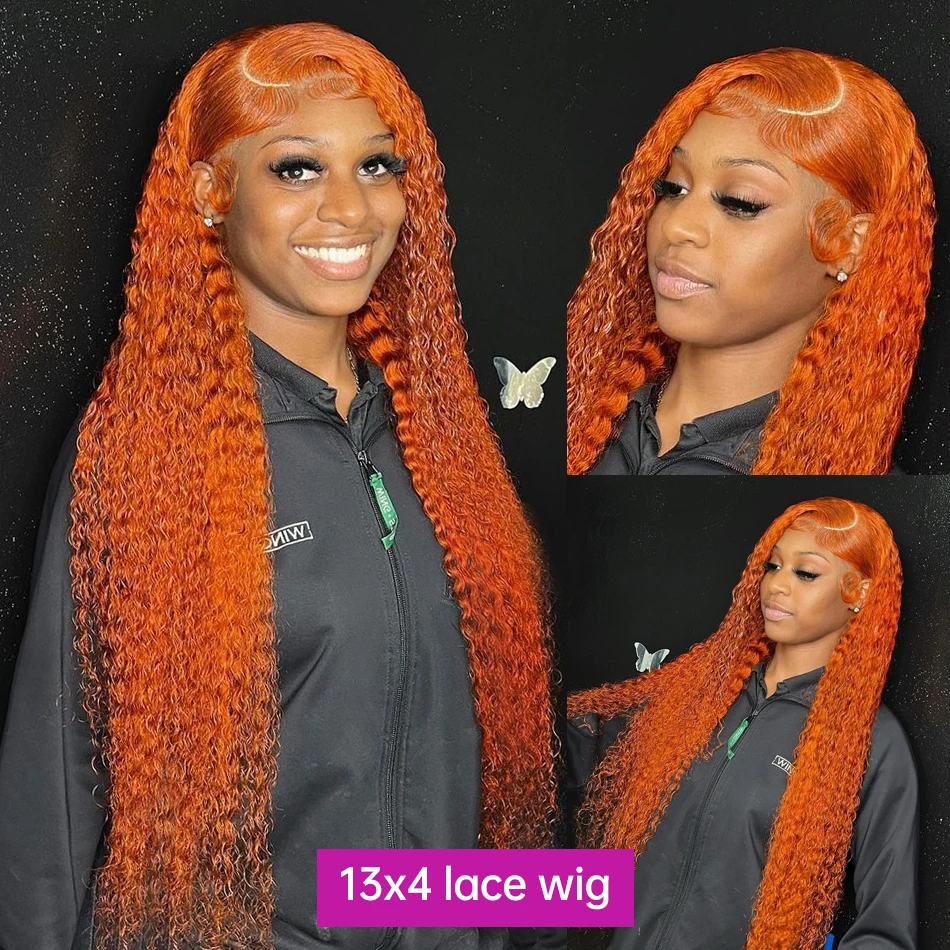 Perruque Lace Front Wig brésilienne naturelle, cheveux bouclés, Deep Water Wave, 13x6, 13x4, 30 pouces, pre-plucked