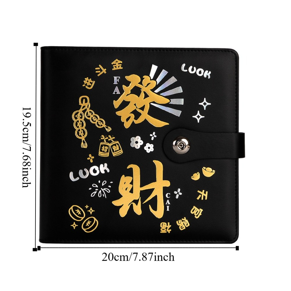 50Sheets Saving Money Binder PU Leather Loose-leaf Colorful Shine Budget Binder Wallet Storage Refillable Account Book