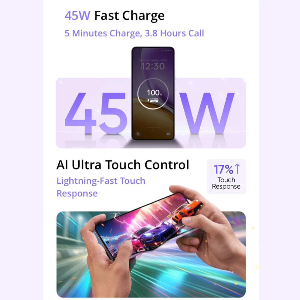 Versione globale realme 14T 5G Smartphone MediaTek Dimensity 6300 Display OLED da 6,67” Batteria 6000mAh Next AI Resistenza all'acqua IP69
