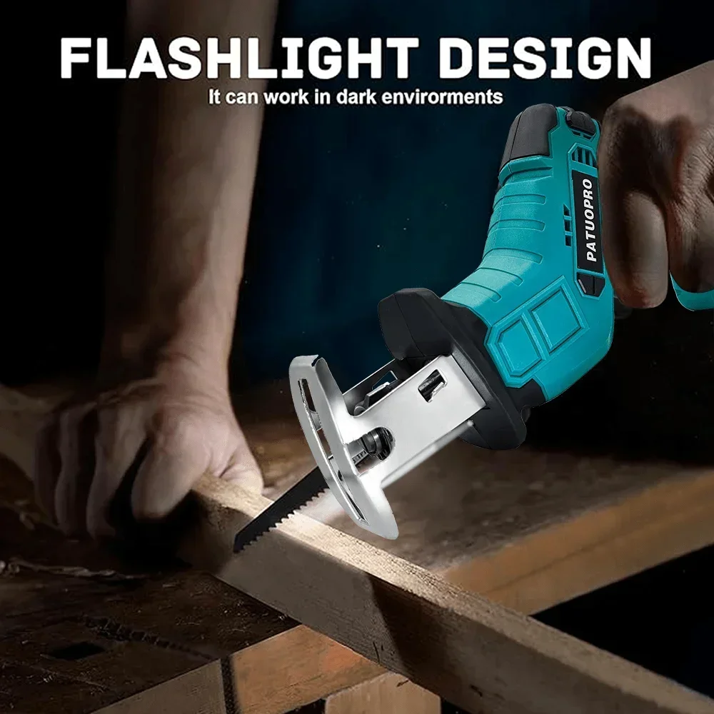 Không Dây Chuyển Động Qua Lại Thấy 18V Có Thể Điều Chỉnh Tốc Độ Máy Cưa Gỗ Kim Loại Ống Nhựa PVC Cắt Phù Hợp Với Makita 18V Pin Mà Không Cần Pin