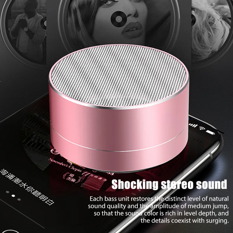Mini haut-parleur Portable sans fil Bluetooth, pour diffuser une carte TF, USB, système sonore d'extérieur pour pelouse