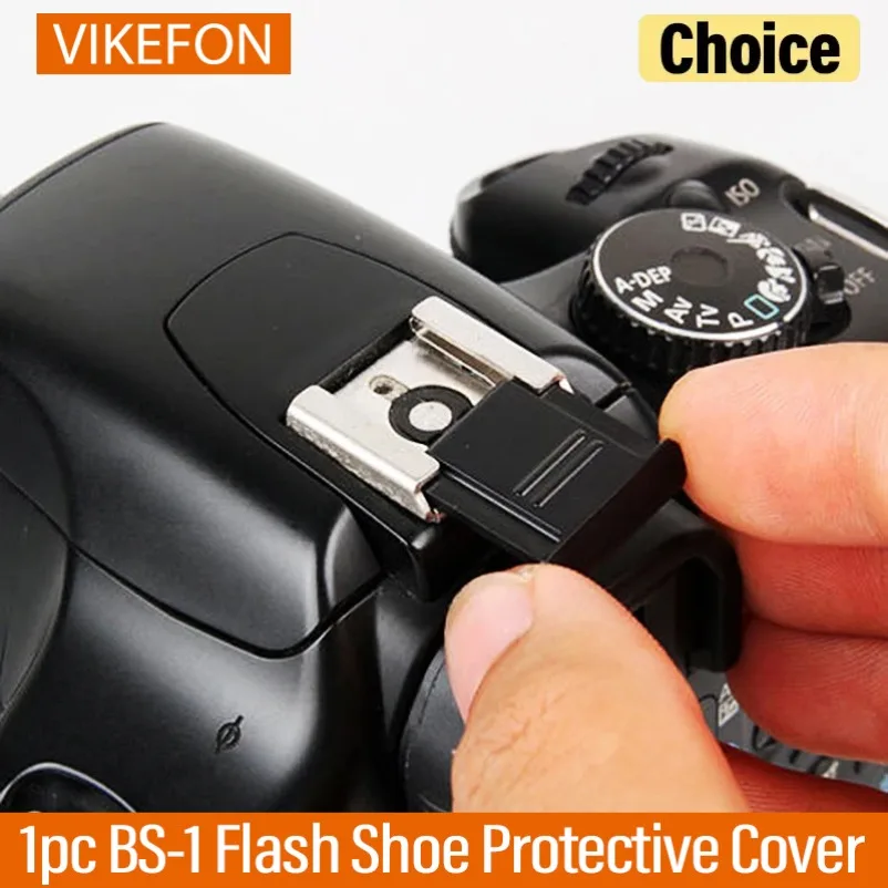 VIKEFON 1pc BS-1 Flash Shoe Protective Cover SLR DSLR Digital Camera Protection Cap Accessories For Canon/Nikon/Pentax