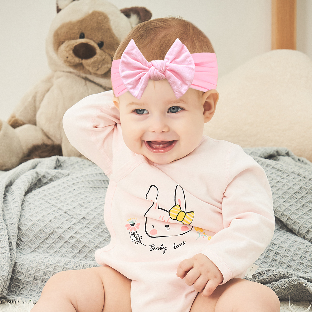 5 Teile/satz Baby Stirnband Nette Bowknot Neugeborene Mädchen Haarband Weiche Elastische Kinder Haar Zubehör