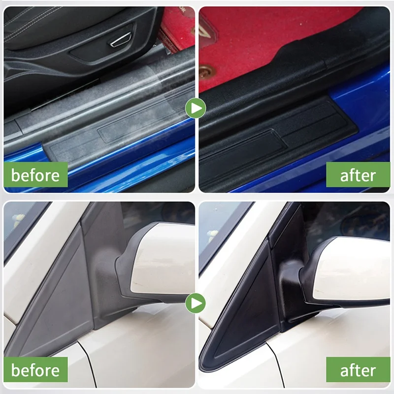 Plastic Trim Restorer Back To Black For Car Plastic Rubber Vinyl Gloss Auto Coating Car Detailing Renovator Shiny Darker