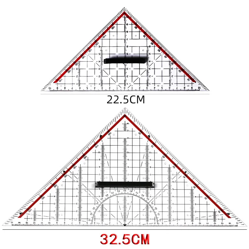 Triángulo isósceles, tablero triangular dibujado a mano de 20CM, 30CM, regla especial profesional, transportador, diseño de dibujo Interior para carpintería