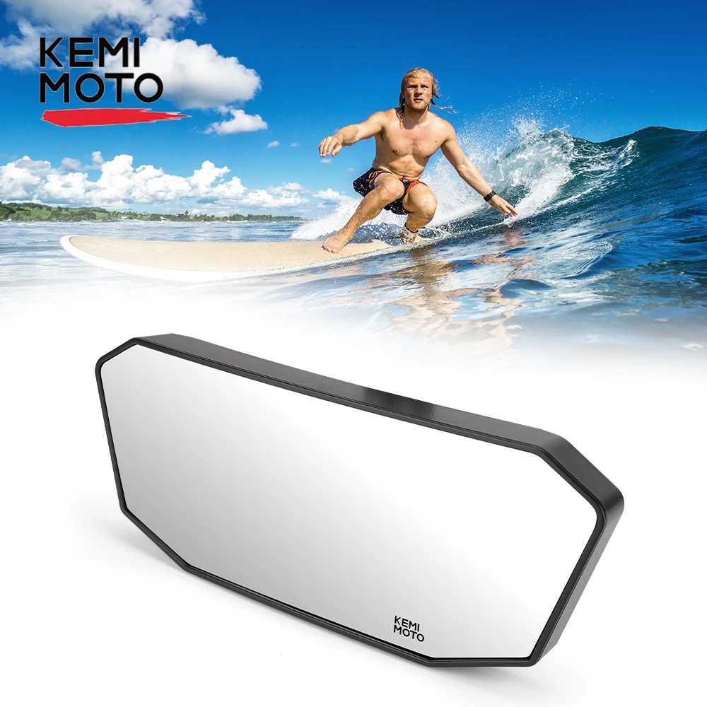 Kemimoto Marine Boot Spiegel Universal-Boot Spiegel Rückansicht für Ski Boote Ponton Boot Wasser Sport Wasserfahrzeuge Surfen Spiegel