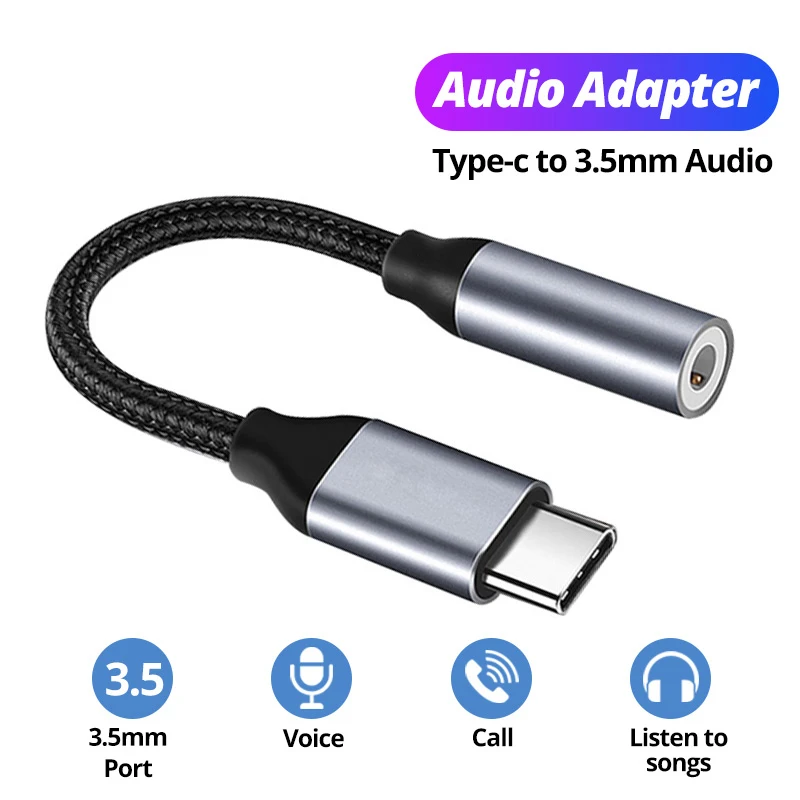 Adaptador auxiliar USB tipo C a 3,5mm tipo c 3 5 Jack Cable de Audio convertidor de Cable de auriculares para Samsung Galaxy S21 Ultra S20 Note 20