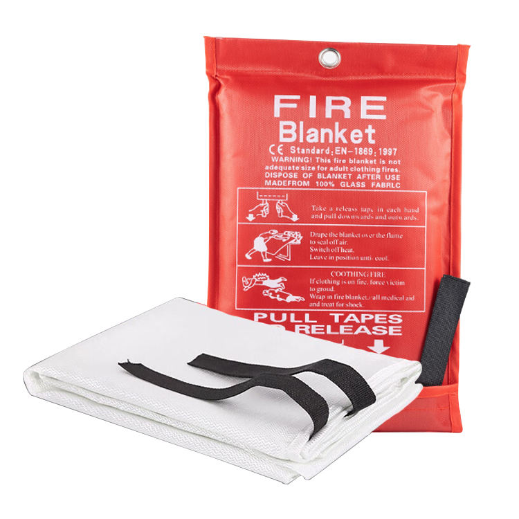 Manta antifuego de fibra de vidrio, refugio contra incendios de supervivencia de emergencia, extintor, protección ignífuga para la seguridad de la cocina, 2M x 2M