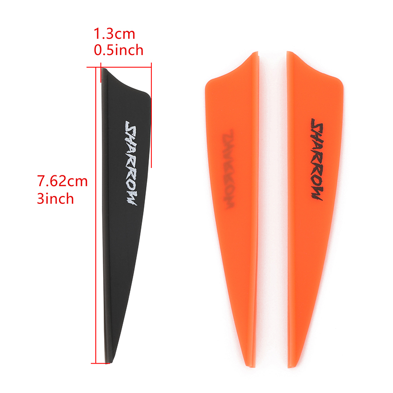 Plumas de flecha de tiro con arco de 3 pulgadas, 50 Uds., plumas de plástico, paletas de goma, remeras para accesorios de eje de flecha de carbono y fibra de vidrio de aluminio