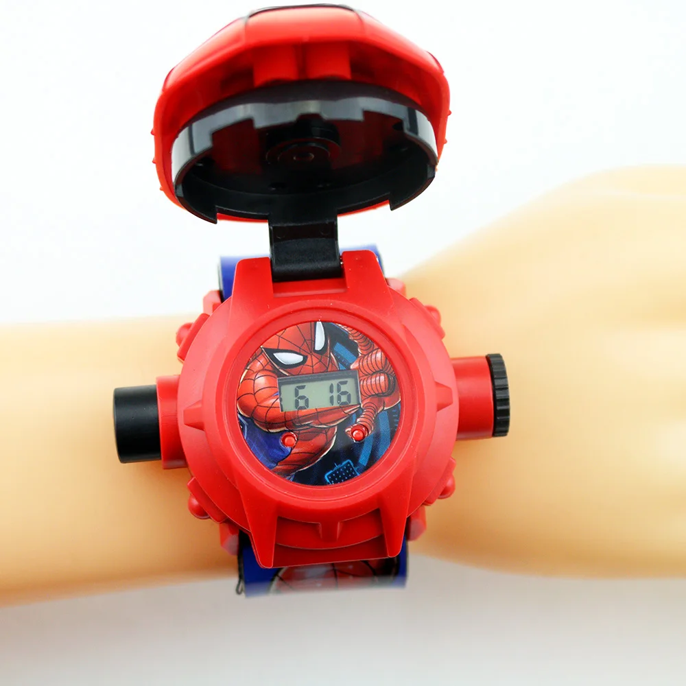 Disney Kinderuhren für Mädchen, 3D-Projektion, Prinzessin Elsa, Mickey Mouse, Digitaluhr, Spiderman-Uhr, relogio