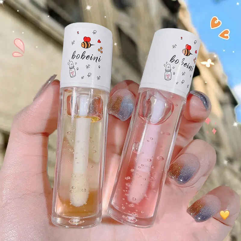 Óleo labial brilho labial, óleo labial cor mel, brilho labial hidratante e hidratante, redução de linhas labiais, maquiagem labial brilho labial