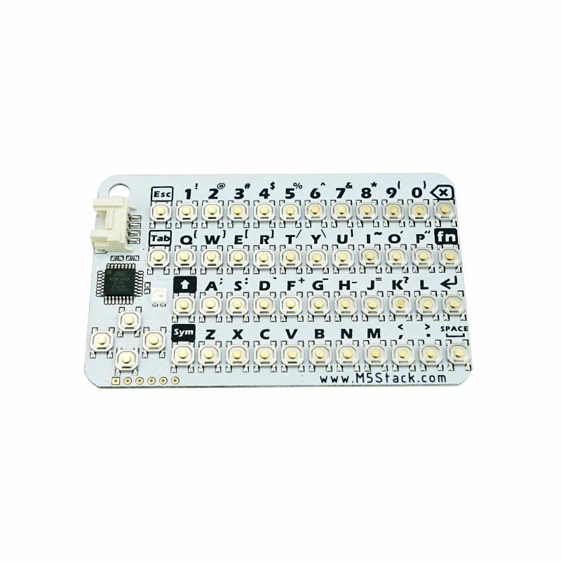 M5Stack Oficial CardKB v1.1 Mini Unidad de teclado QWERTY de 50 teclas con MCU ATMega8A, I2C, LED RGB, programable para UIFlow (MEGA8A)