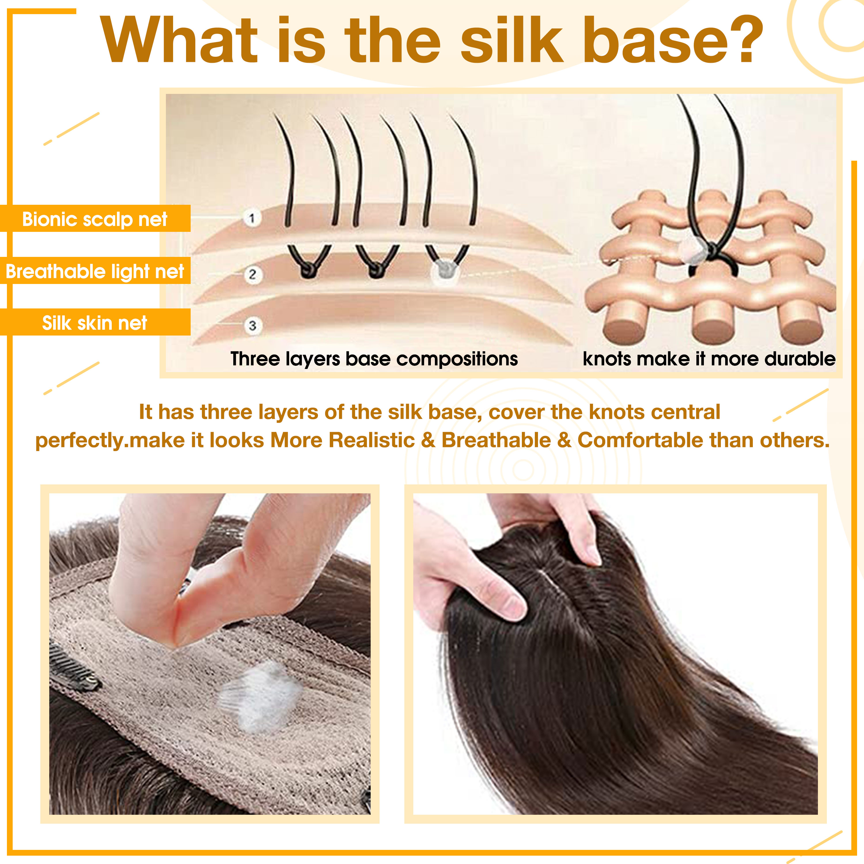 Full Shine Hair Topper Ombre 13*13 ซม.ธรรมชาติสบายชิ้นพร้อมคลิป 100% Breathable MONO สําหรับผู้หญิง