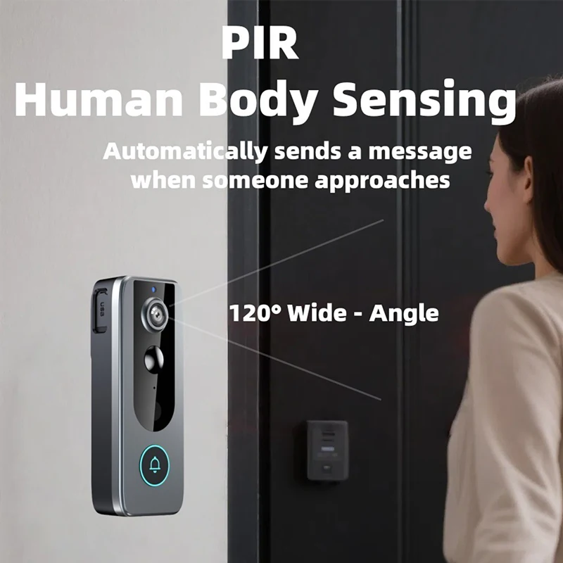 Campainha sem fio externa à prova d'água ip65 com câmera solar contra chuva Tuya Eye Digital Door Peepholes Smart Home Video Intercom