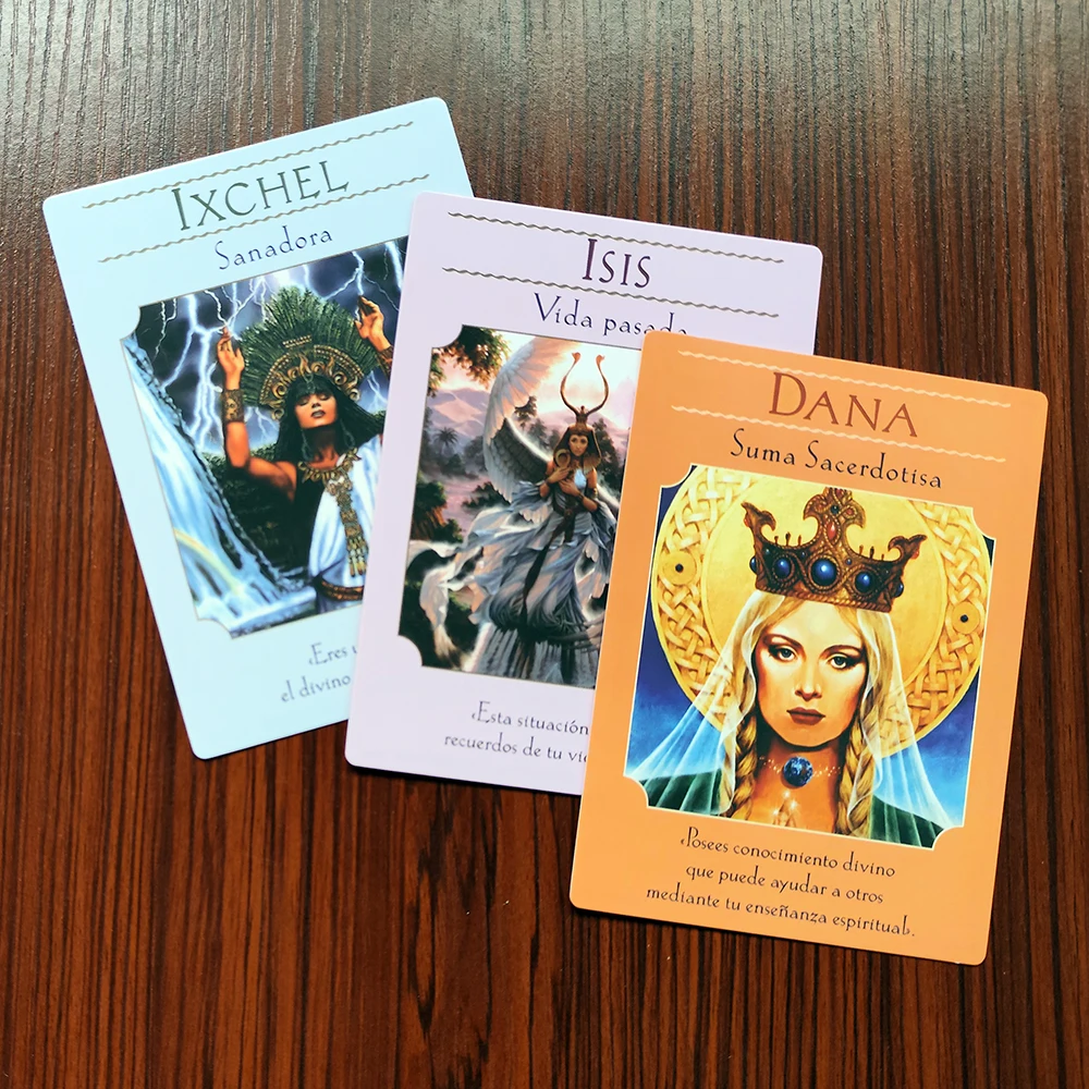 Edición Española Las cartas del Oráculo de las diosas: 44 cartas del oráculo y libro PDF guía de Doreen Virtue