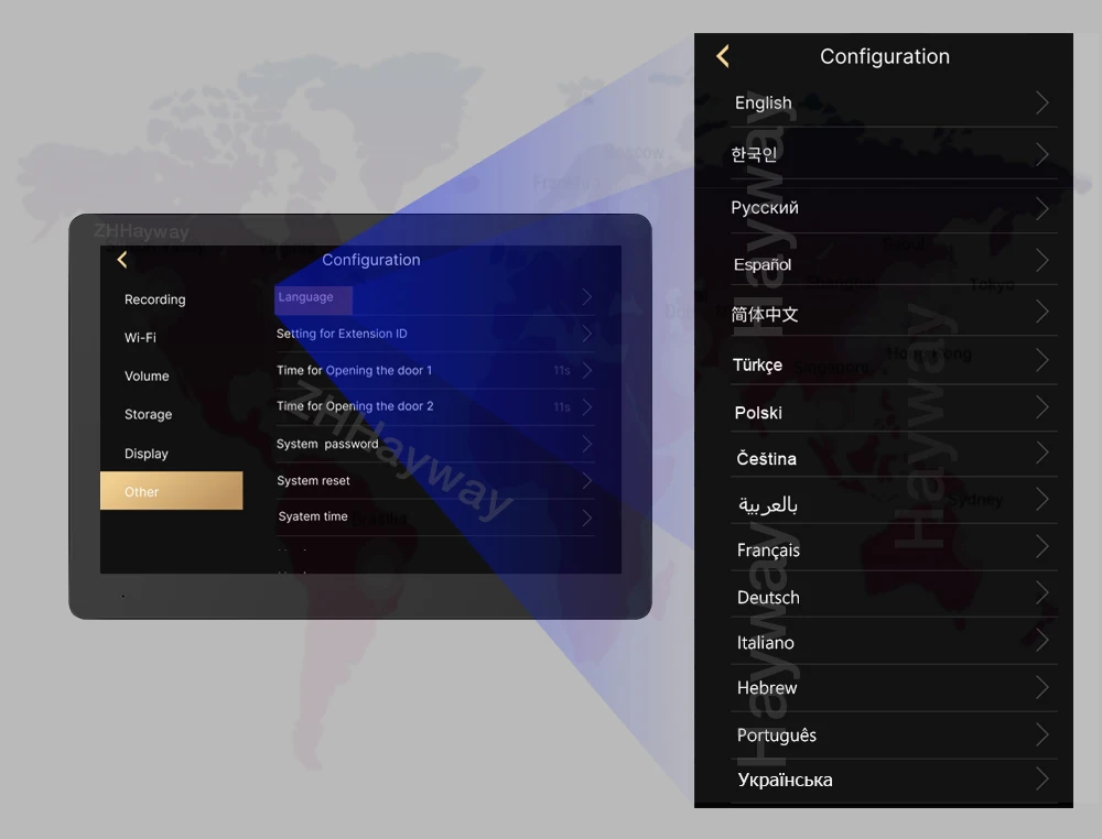 Tela de intercomunicação visual villa de 4 fios 1080P IPS suporta conexão WiFi sem fio para TUYA, desbloqueio com um clique, etc.
