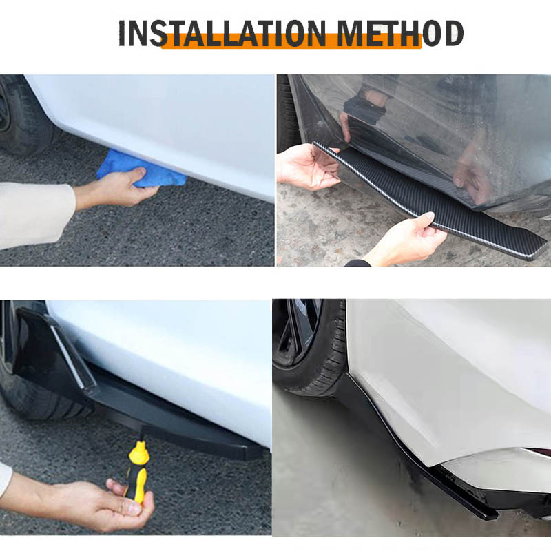 1 Paar Auto-Heckstoßstangen-Lippenverkleidungsschutz, Auto-Seitenschweller, Auto-Eckstoßstangenschutz mit Schrauben, universelle Passform