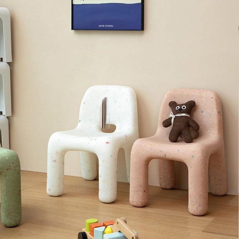 Nordic Household Children's Chair Backrest Baby Low Stool Changing Shoe Stool Small Stool Plastic Stool Plastic Chair Bench