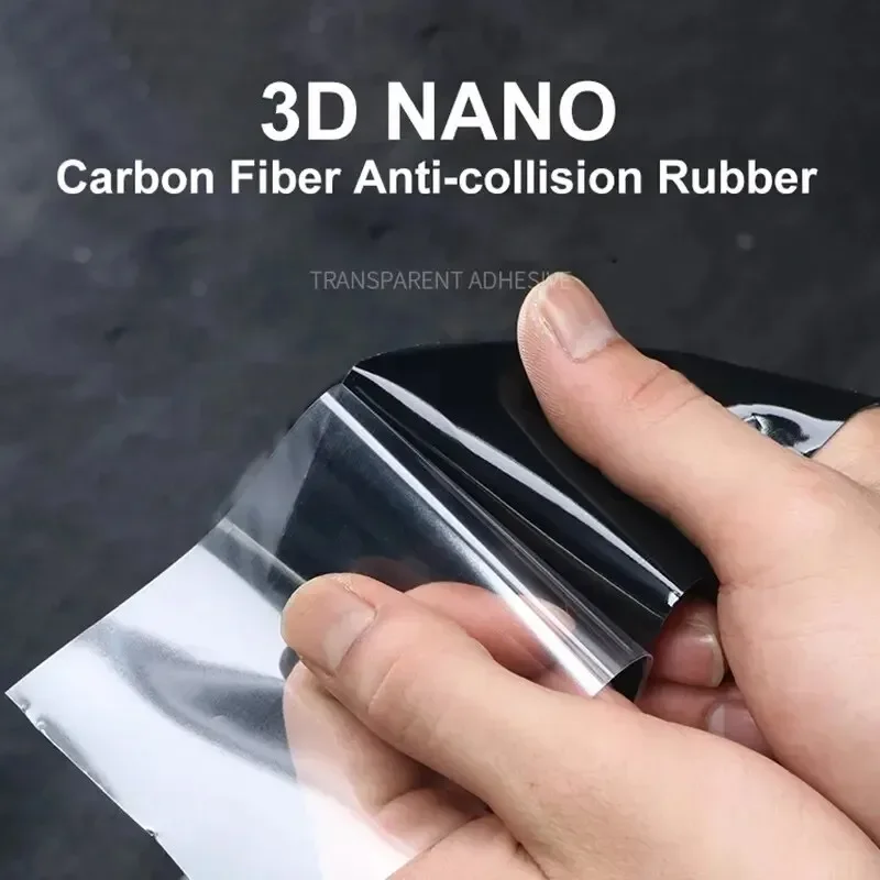 Adesivo 3D in fibra di carbonio Pasta per soglia auto Pellicola protettiva Antigraffio Nano adesivo nero opaco impermeabile per carrozzeria auto
