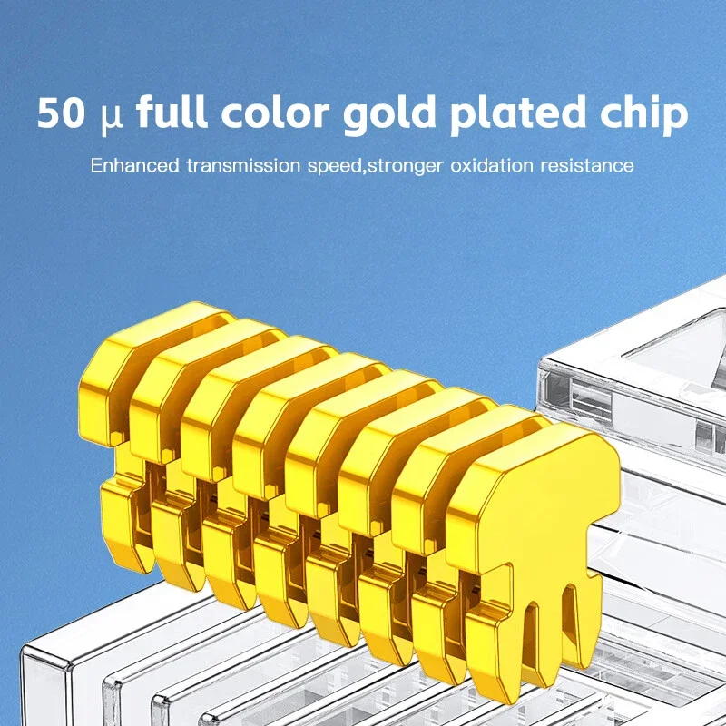 50 szt. 100 szt. Złącze Cat6 RJ45 Złącze Sieciowe Nieekranowane RJ45 Perforowana Gniazdo Kryształowe Kabel Sieciowy
