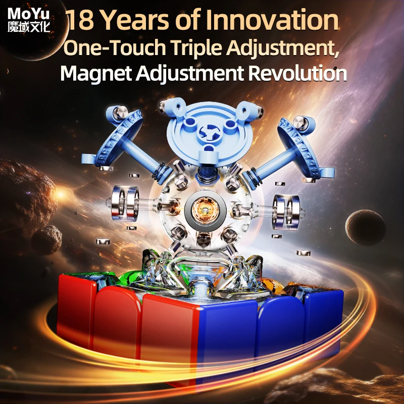 MOYU Super Weilong V2 18th Anniversary Edition AI 3x3 Maglev  Magic Speed Cube Stickerless Fidget Toys Cubo Magico
