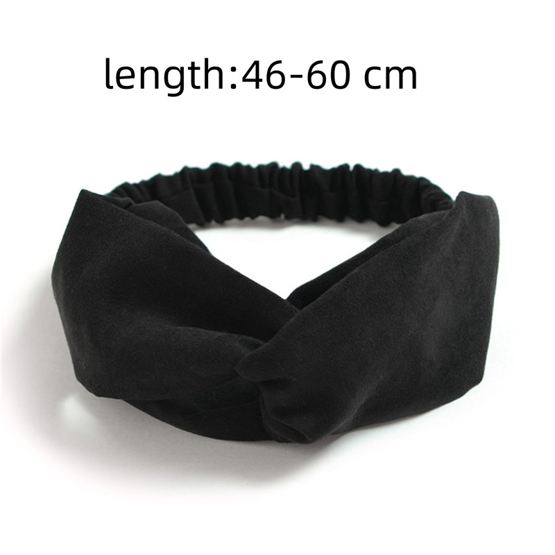Cross Turban Solid Headbands for Women Twist Knotted Boho Suede Hair Bands For Girls Sweet Bow Headwrap Vintage Akcesoria do włosów