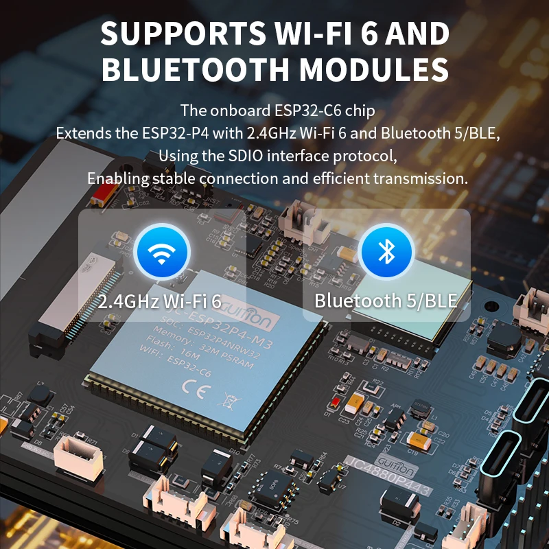 4,3-inch 480*800 IPS capacitieve touch ESP32P4 ontwikkelbord ESP32-C6 ontwikkelbord met shell en camera