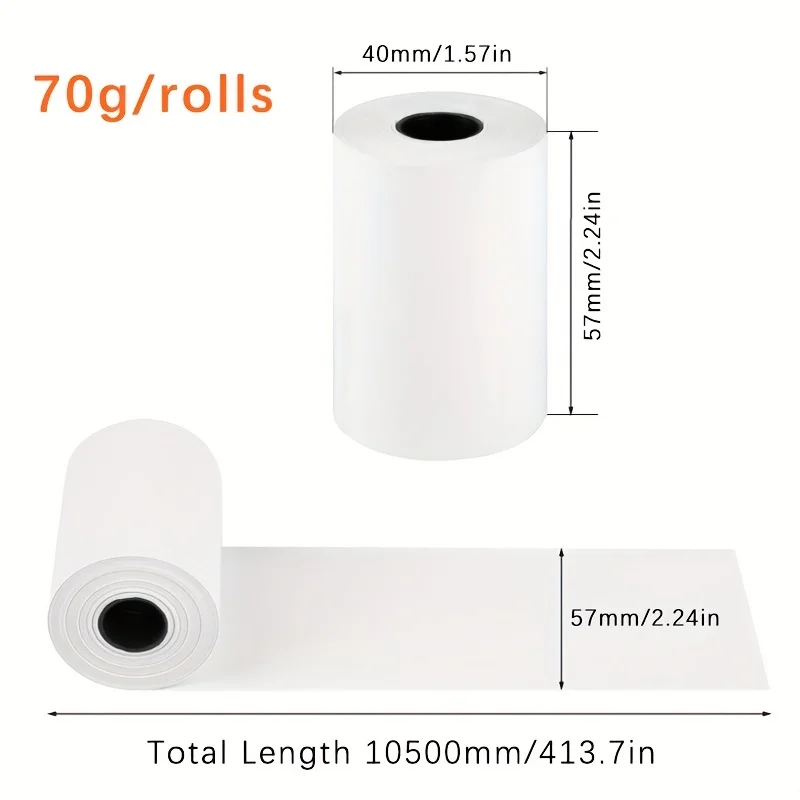 POS Thermal Receipt Paper 57X40Mm 80Gsm, 25 Rolls | High-Quality Printing Paper Suitable for Various POS Printers | Efficient