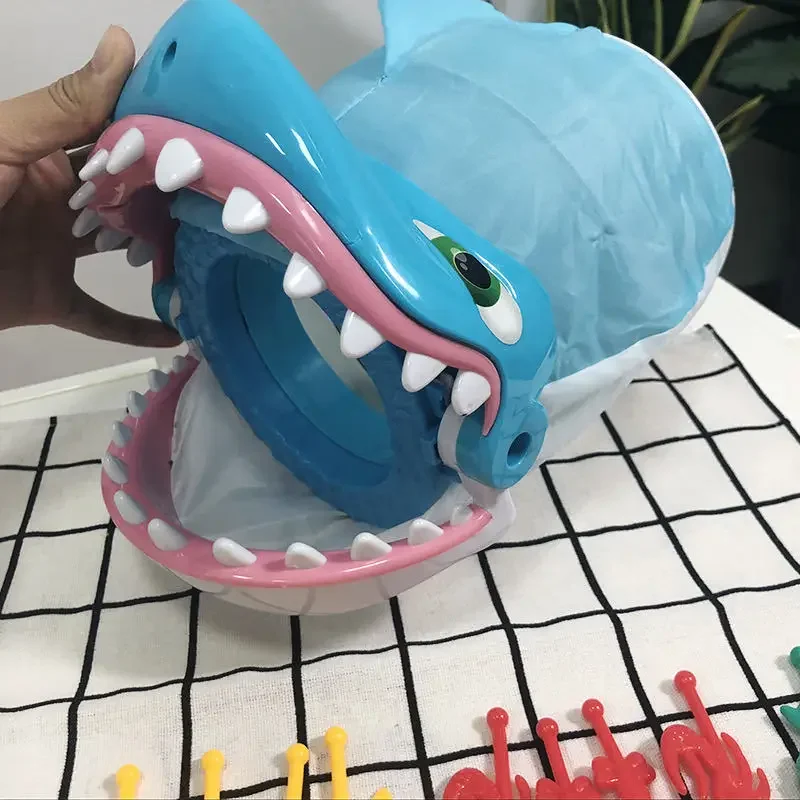 Prank fishing bite shark touch fish touch great white shark Prank board game children's toy