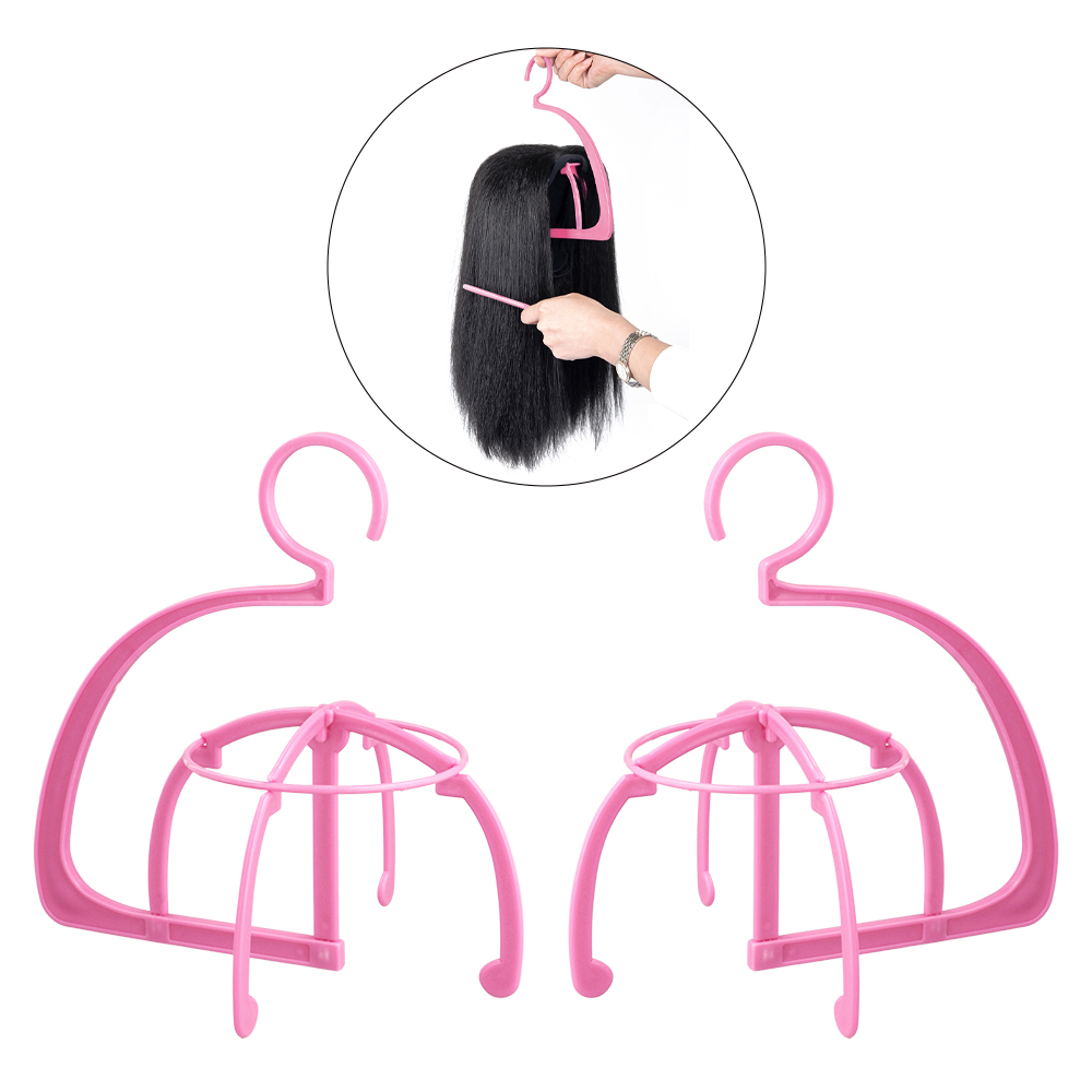 High Quality Wig Stands Plastic Hat Display Wig Stand Holders For Hair Extension Wigs Black Purple Wig Hanger Stand Holder