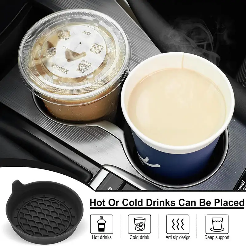 2 pezzi sottobicchieri creativi per auto tappetino portaoggetti con slot per tazza d'acqua per auto nuove forniture per la decorazione di interni dell'auto spesse antiscivolo