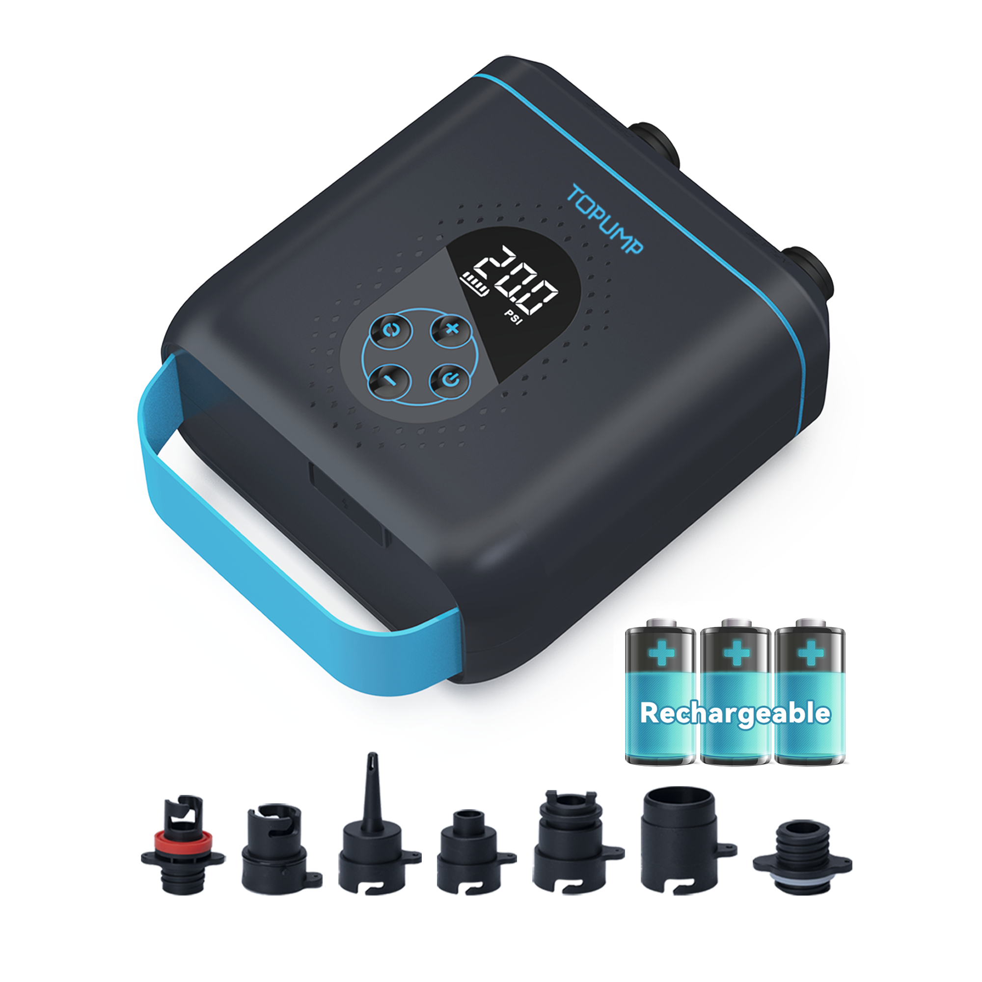 TOPUMP 20PSI SUP доска насос ПВХ лодка надувной насос электрический 4000 мАч 11 В для стоячей доски для весла накачивания аксессуары для каяков