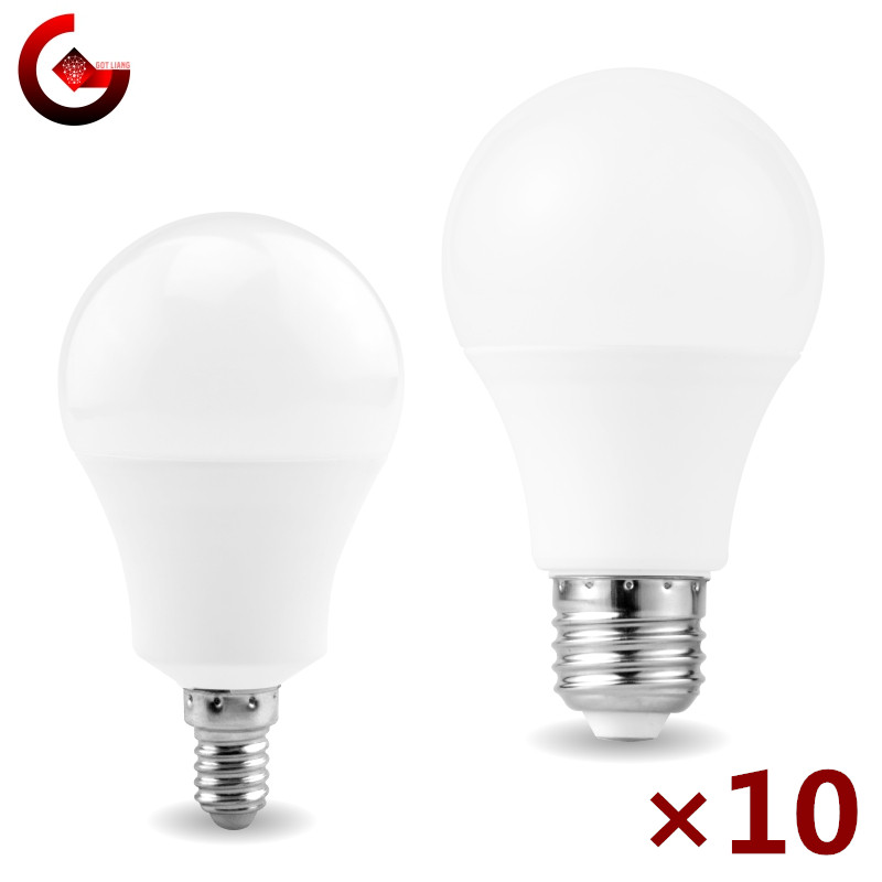 10 Stks/partij Led Lamp E27 E14 20W 18W 15W 12W 9W 6W 3W Lampada Led Licht Ac 220V Bombilla Schijnwerper Verlichting Koud/Warm Wit Lamp