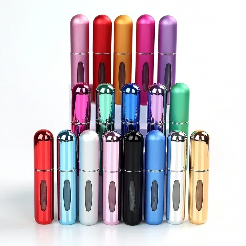 Mini botella de recarga de Perfume portátil de 5ml, tarro de pulverización recargable, bomba de aroma, envases cosméticos vacíos, atomizador para herramientas de viaje