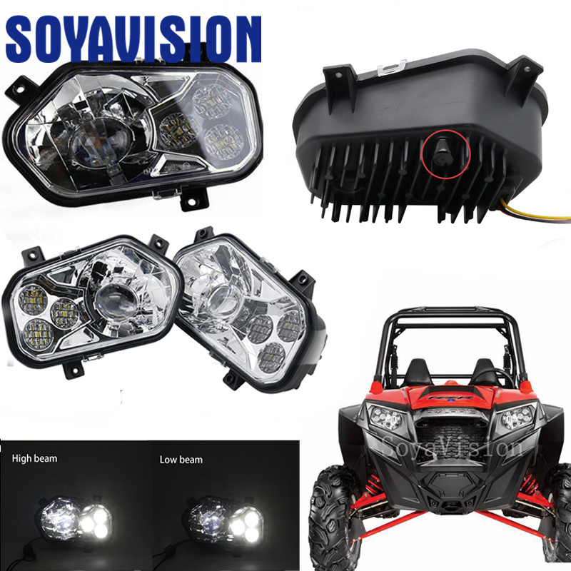 LED-Scheinwerfer mit Angel Eye für Sportsman, LED-Scheinwerfer-Frontlampen für Polaris Sportsman 400 500 550 570 800 850 2009–2017