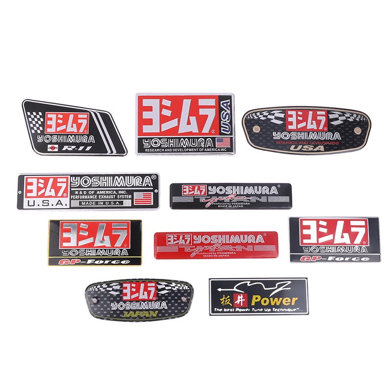 Adesivo de escape yoshimura para motocicleta, decalque deslizante no silenciador r11 r77, logotipo universal para honda yamaha kawasaki