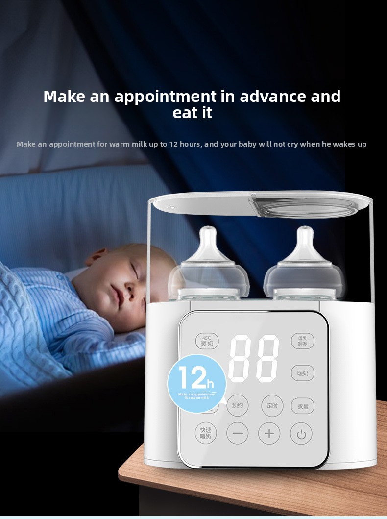 Termostato de leite para bebê, garrafa dupla, aquecedor de leite, dois em um, desinfecção, preservação de calor, temperatura constante