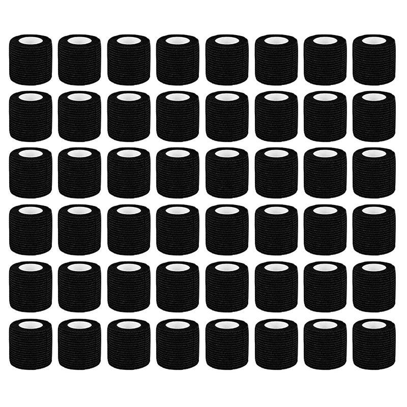 5/10/15/20/48 Zwart Tattoo Cover Wraps Tapes Geweven Waterdichte Zelfklevende grip Bandage Vinger Bescherming Tattoo Accessoires