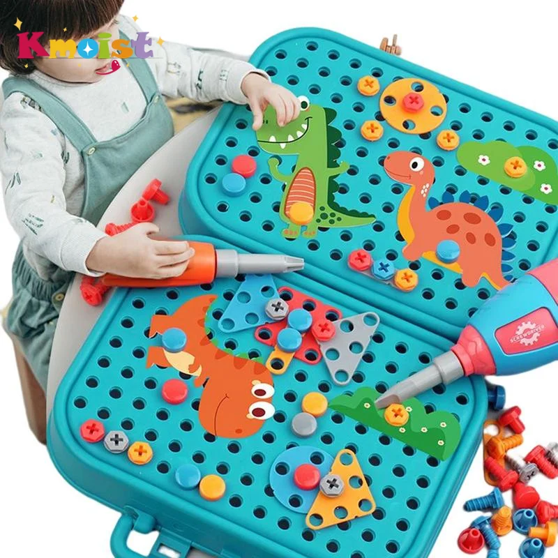 Dado fai-da-te Smontaggio a mano Assemblaggio Puzzle Simulato Avvitamento Cassetta degli attrezzi Precoce educativo Giocattolo per bambini Forma Inserto Blocchi Giocattoli per ragazzi