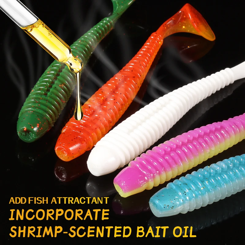Siêu Lục Địa Va Đập Vòng Shad Mồi Câu Cá Mềm 63Mm 80Mm 97Mm Nhựa Mồi Swimbait Jigging Dụ Nhân Tạo Mồi Câu