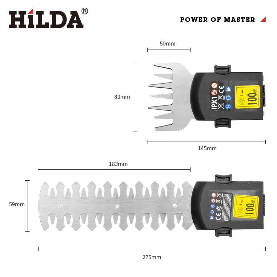 Hilda เครื่องตัดหญ้าไฟฟ้าเครื่องตัดแต่งกิ่งพุ่มไม้แบบ2-in-1, ที่กันจอนไม้พุ่มน้ำหนักเบาไร้สายสีเขียว