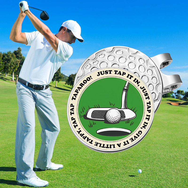 Marcador de pelota de Golf magnético, Clip para sombrero, solo toque en grifo, patrón Taparoo, marcadores de pelota de Golf, accesorios, Clips esmaltados, joyería