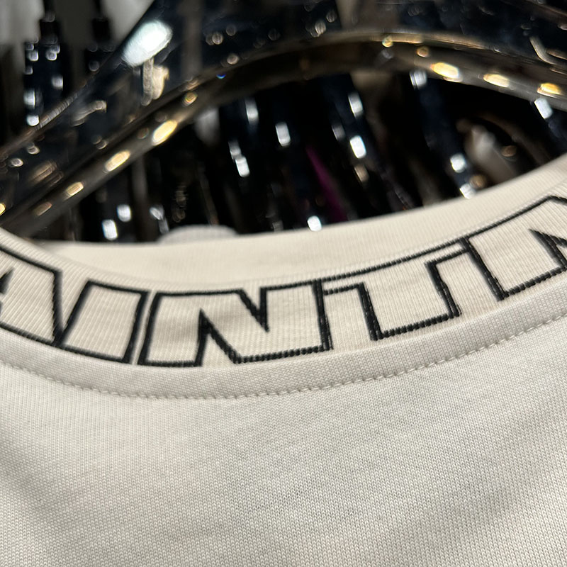 Camiseta holgada de manga larga con estampado de letras para mujer, jersey de cuello redondo, Top de algodón de longitud media, primavera y otoño 2023