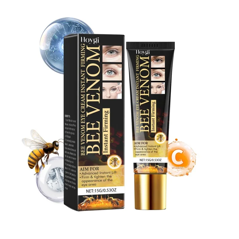 Bee Venom Instant Firming Eye Skin Cream Anti Aging Remover Dark Circle Bag Lasting Moisturizing Delicate Texture Eyes Cream