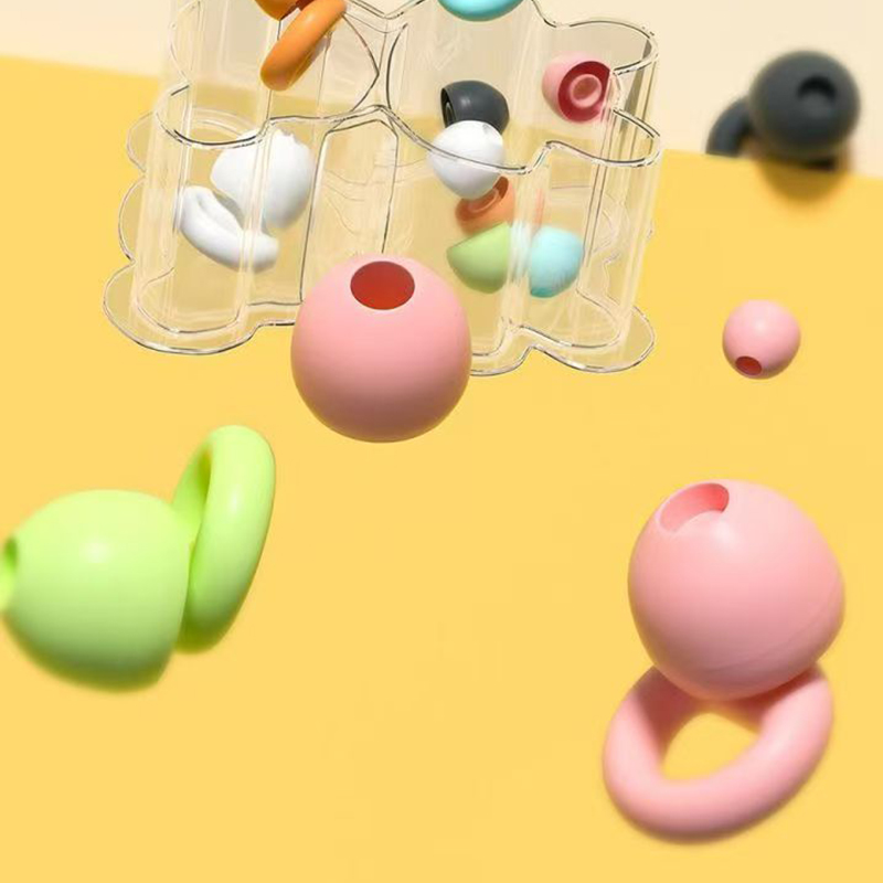 4-Pair Silicone Earplugs for Sleep, Swimming, Travel | Noise-Blocking, Ultra-Soft & Replaceable Tips