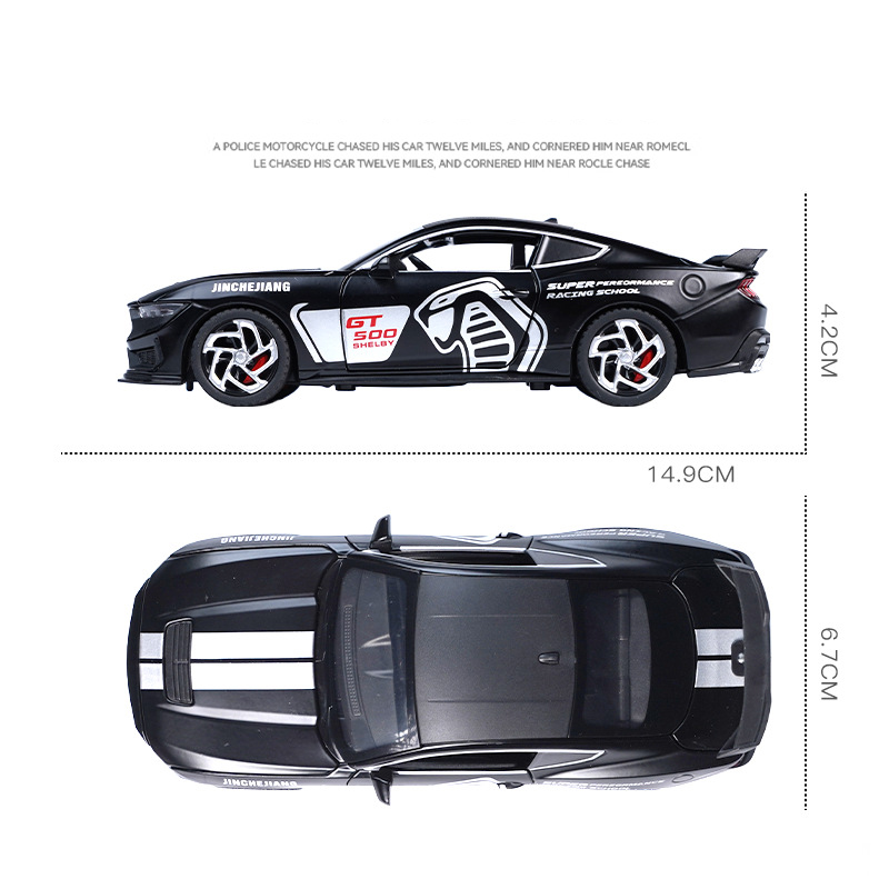 1: 32 mustang gt500 modelo de carro de liga rápida e furiosa brinquedo fundido com som e luz veículos decoração brinquedos para crianças presente