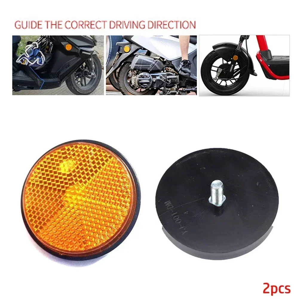2X Universal motocicleta ATV Scooter motos de cross bicicleta Reflector Circular Reflector de seguridad accesorios para motocicletas